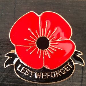 1 Lest We Forget” Poppy Pins 🌺 Remembrance Day